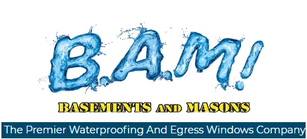 BAM Basements & Masons logo — Des Moines, Iowa basement waterproofing and foundation repair