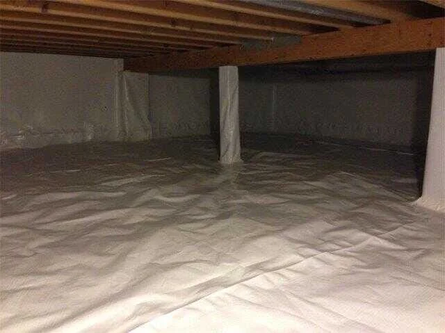 Crawl space encapsulation with vapor barrier — BAM Basements & Masons Iowa