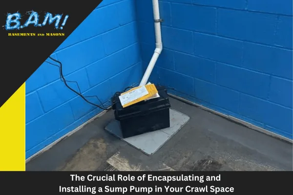 Crucial role of sump pump in crawl space — BAM Basements & Masons, Des Moines Iowa