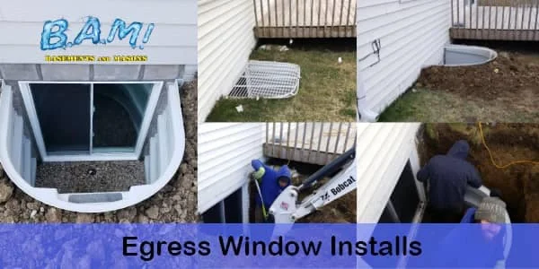Code-compliant egress window installation in Iowa basement — BAM Basements & Masons