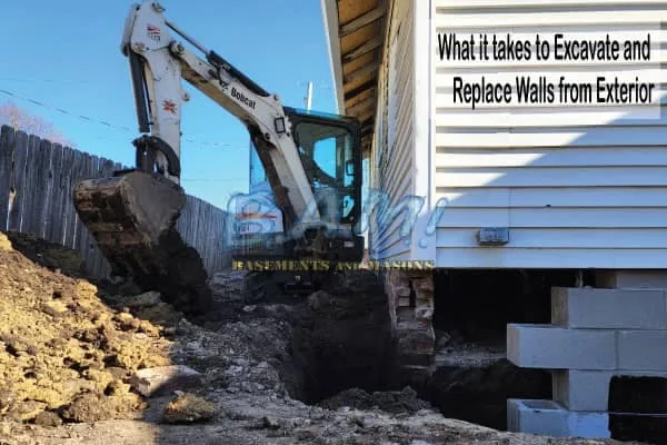 Excavating a foundation wall Rebuild