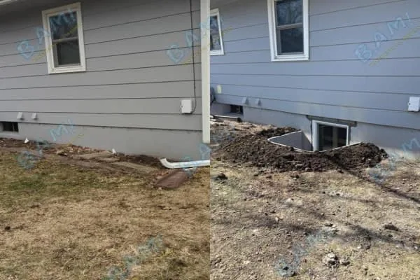 Egress window installation in spring 2023 — BAM Basements & Masons Des Moines Iowa