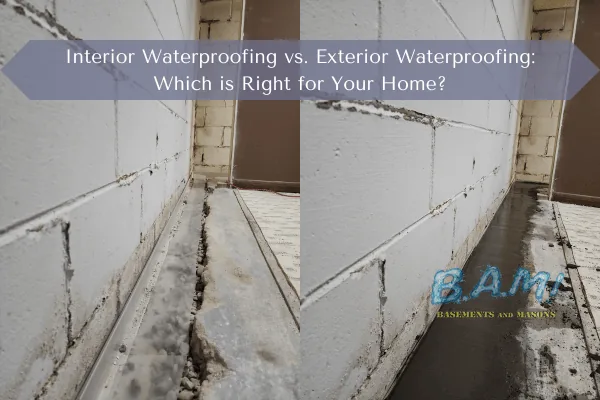 Interior basement waterproofing system — BAM Basements & Masons, Des Moines Iowa