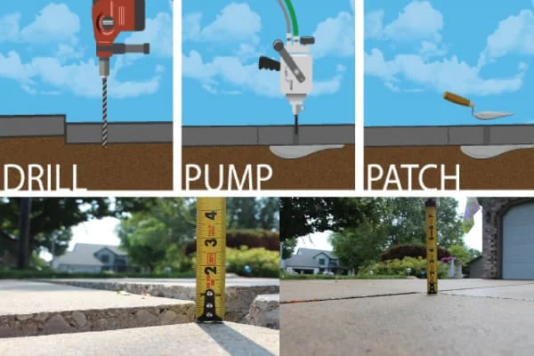 Poly lifting — BAM Basements & Masons, Des Moines Iowa