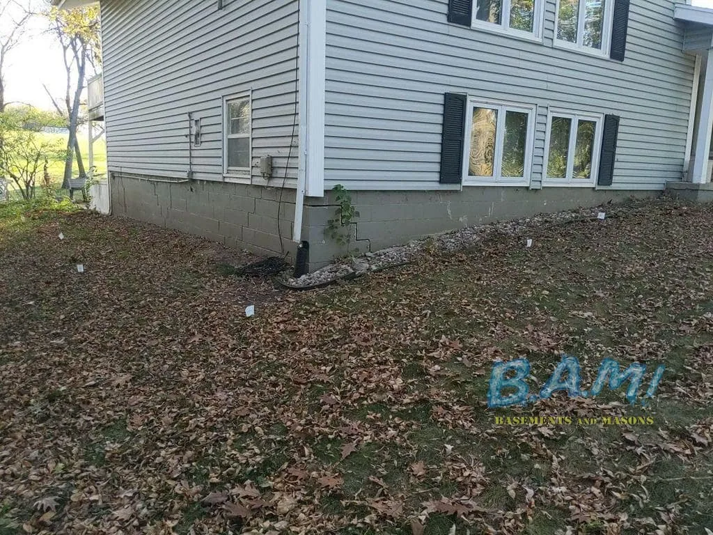 Sinking foundation in Iowa home — BAM Basements & Masons foundation repair solution