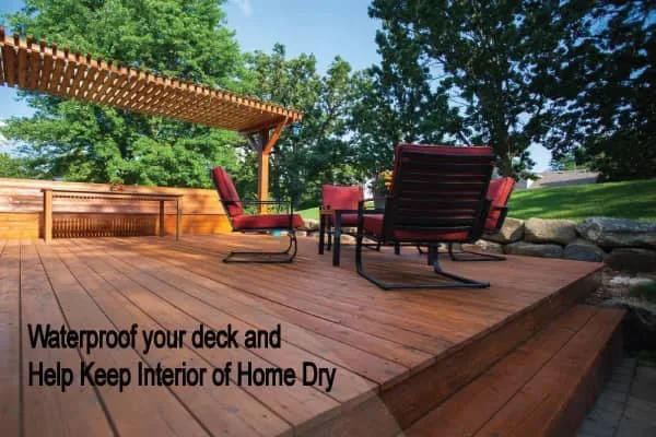 Waterproofing under a deck — exterior drainage solution by BAM Basements & Masons Iowa